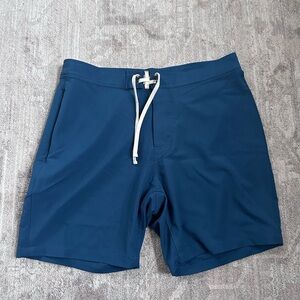 Taylor Stitch Deep Blue Swim Board Shorts